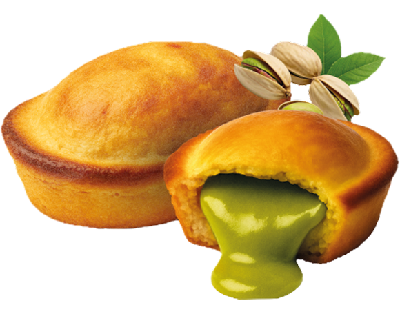 Pasticciotto al pistacchio - Pasticciotto dal ripieno cremoso al pistacchio, racchiuso in una frolla fragrante e dorata. Una proposta raffinata che unisce tradizione e gusto contemporaneo, realizzata artigianalmente senza glutine e lattosio. | Colitta Pasticceria Senza Glutine